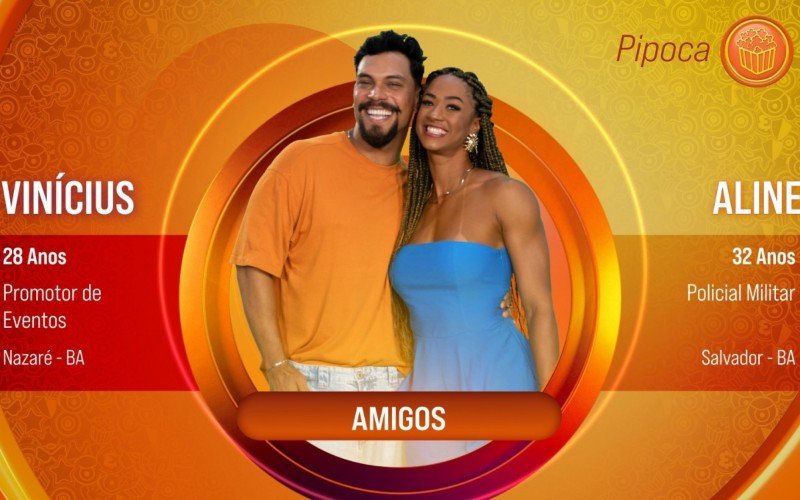 Os amigos Vinicius e Aline estão no grupo Pipoca | abc+
