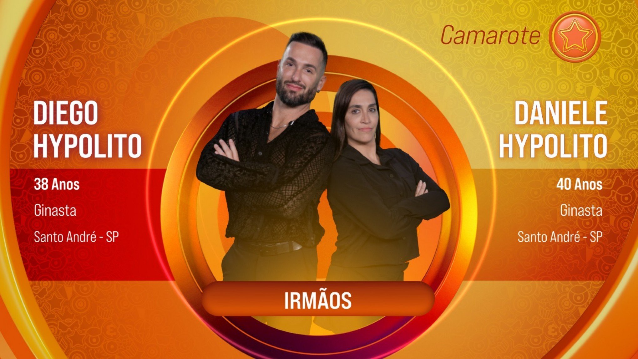 BBB: Irmãos ginastas Diego Hypolito e Daniele Hypolito são confirmados no Camarote