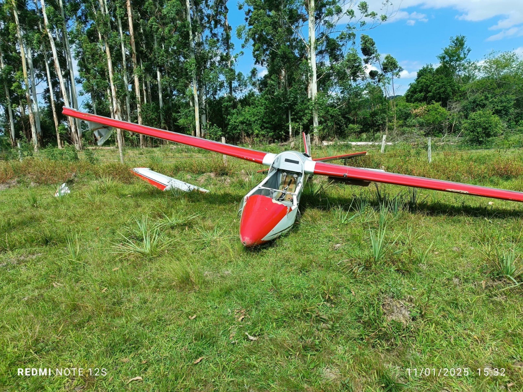 Aeronave cai em Montenegro; Bombeiros atendem ocorrência