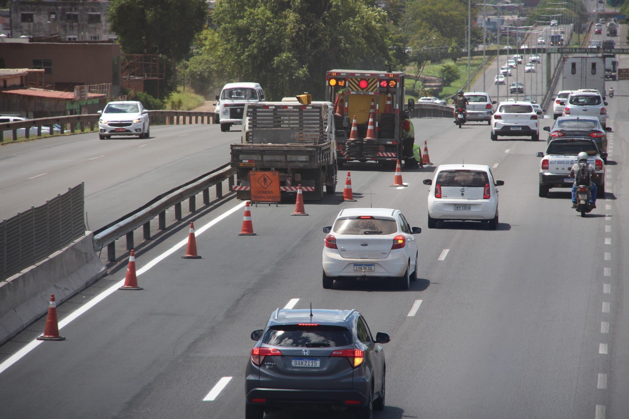 BR-116: Como estão os serviços de sinalização em Novo Hamburgo