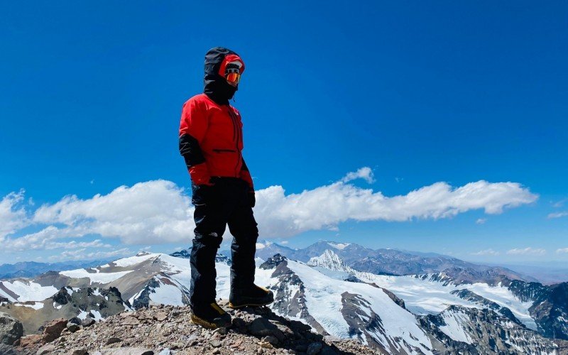 Em 2024, Guilherme escalou o monte Aconcágua