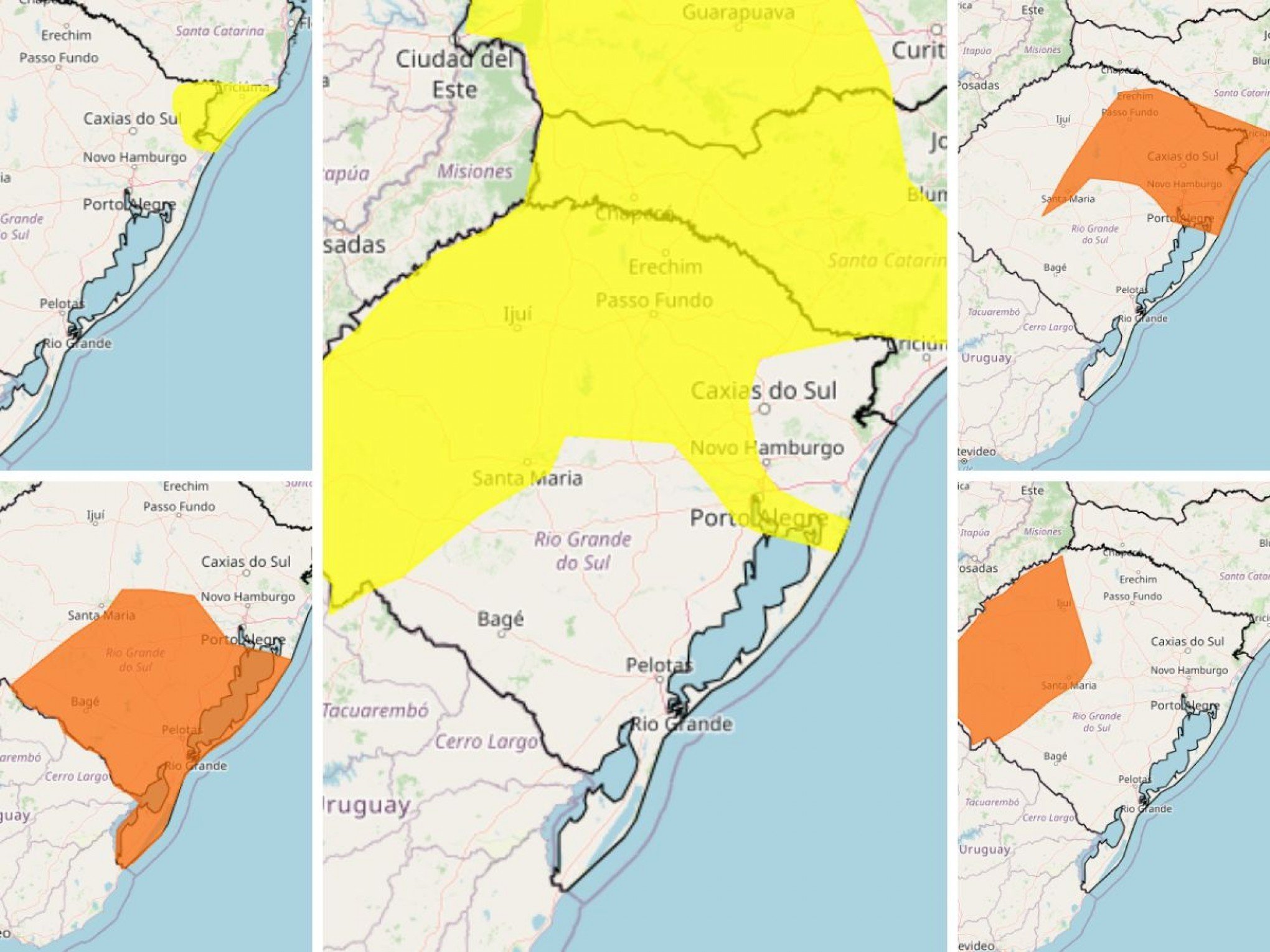 ALERTA DE TEMPESTADE: Rio Grande do Sul tem 5 novos alertas do Inmet para as próximas horas
