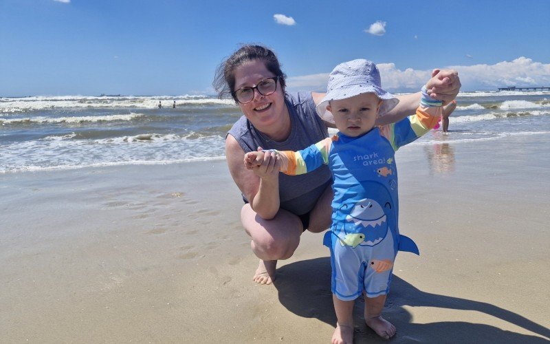 Anelise e Lorenzo vieram do Vale do Paranhana para curtir a praia | abc+