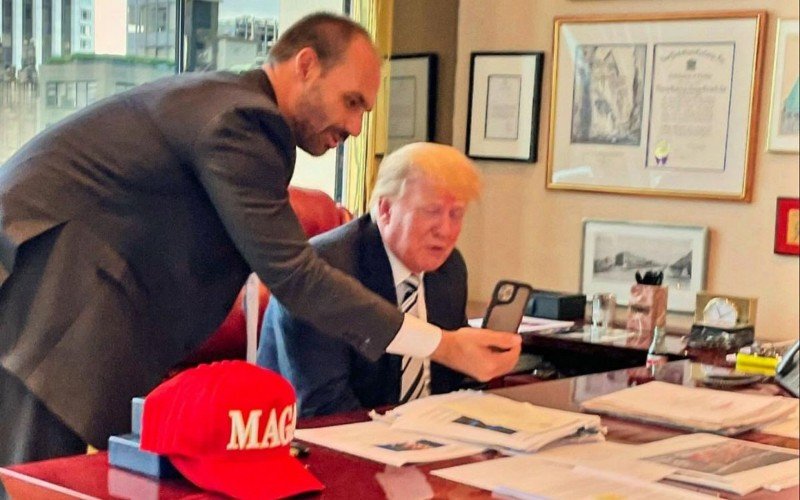 Eduardo Bolsonaro e Donald Trump | abc+