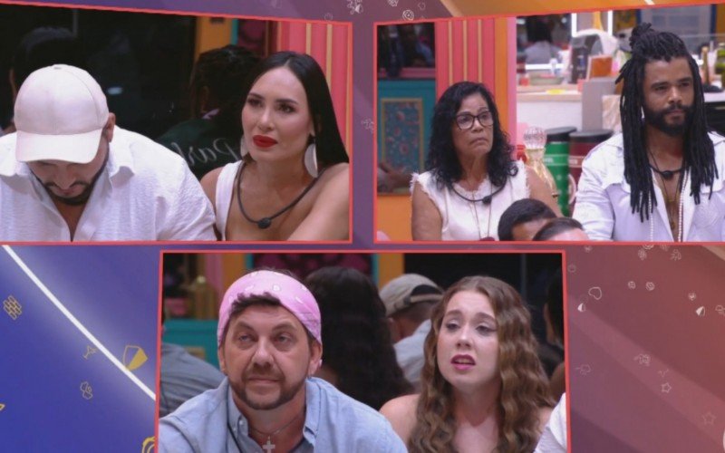 Arleane e Marcelo, Diogo e Vilma, Edilberto e Raissa se enfrentaram no primeiro paredão do BBB 25  | abc+
