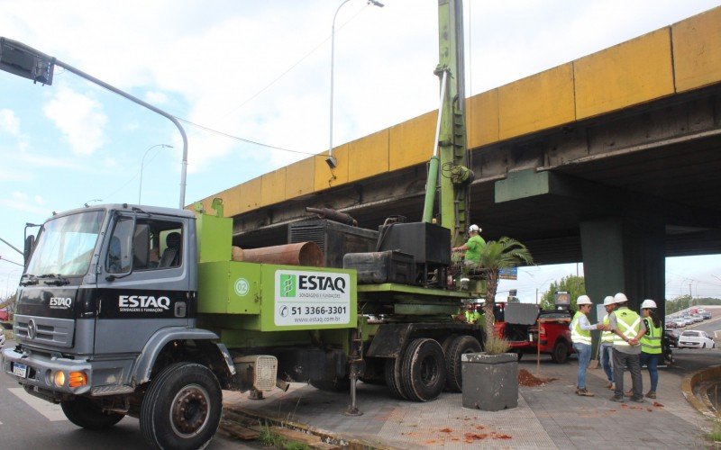 Obra de ampliação do viaduto da Metrovel, na BR-116, em Canoas | abc+