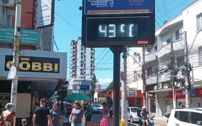 Centro de Canoas atingiu a temperatura mais elevada do ano na tarde desta terça-feira (4)