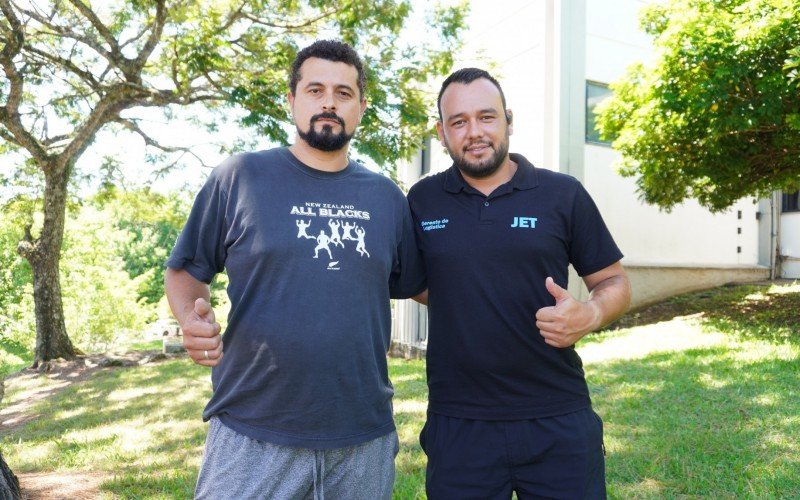 Rafael Lauxen, supervisor da Jet em Novo Hamburgo, e Valter Schereder, gerente geral da Jet no Rio Grande do Sul | abc+
