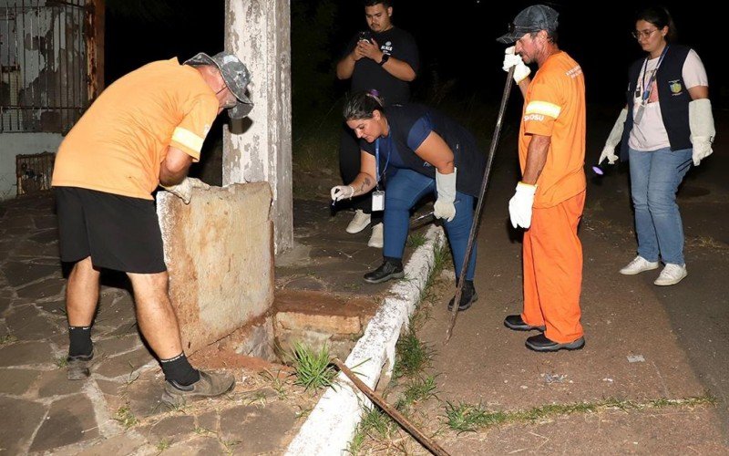 Vigilância Ambiental de Esteio realiza ações de captura de escorpiões-amarelos no Centro da cidade