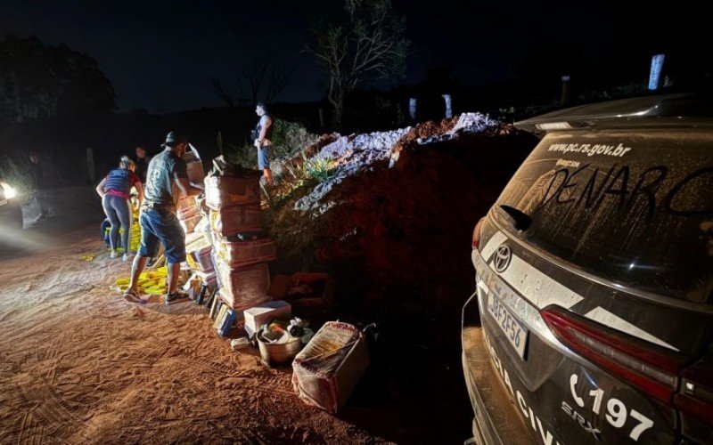 Drogas estavam dentro de um contêiner em propriedade rural de Parobé