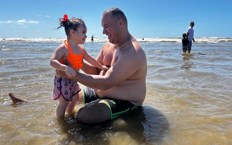 Guilherme e a filha Rebeca 