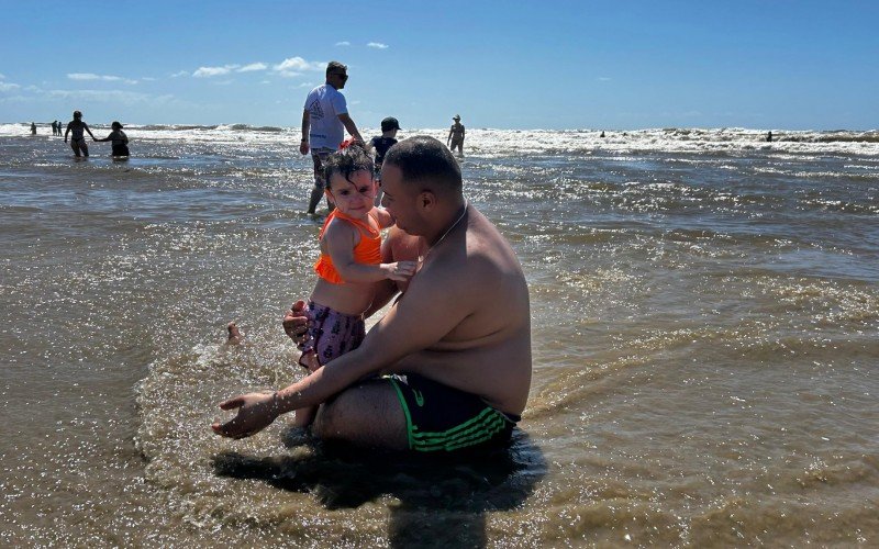 Guilherme e a filha Rebeca