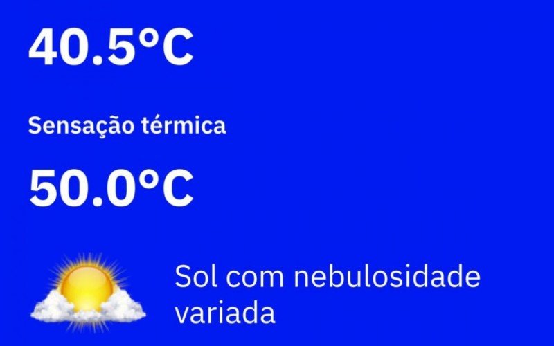 Lajeado alcançou sensação térmica de 50°C nesta segunda-feira | abc+