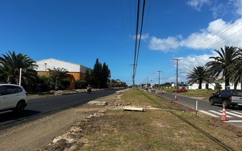 Obras na Avenida Paraguassú, em Xangri-Lá