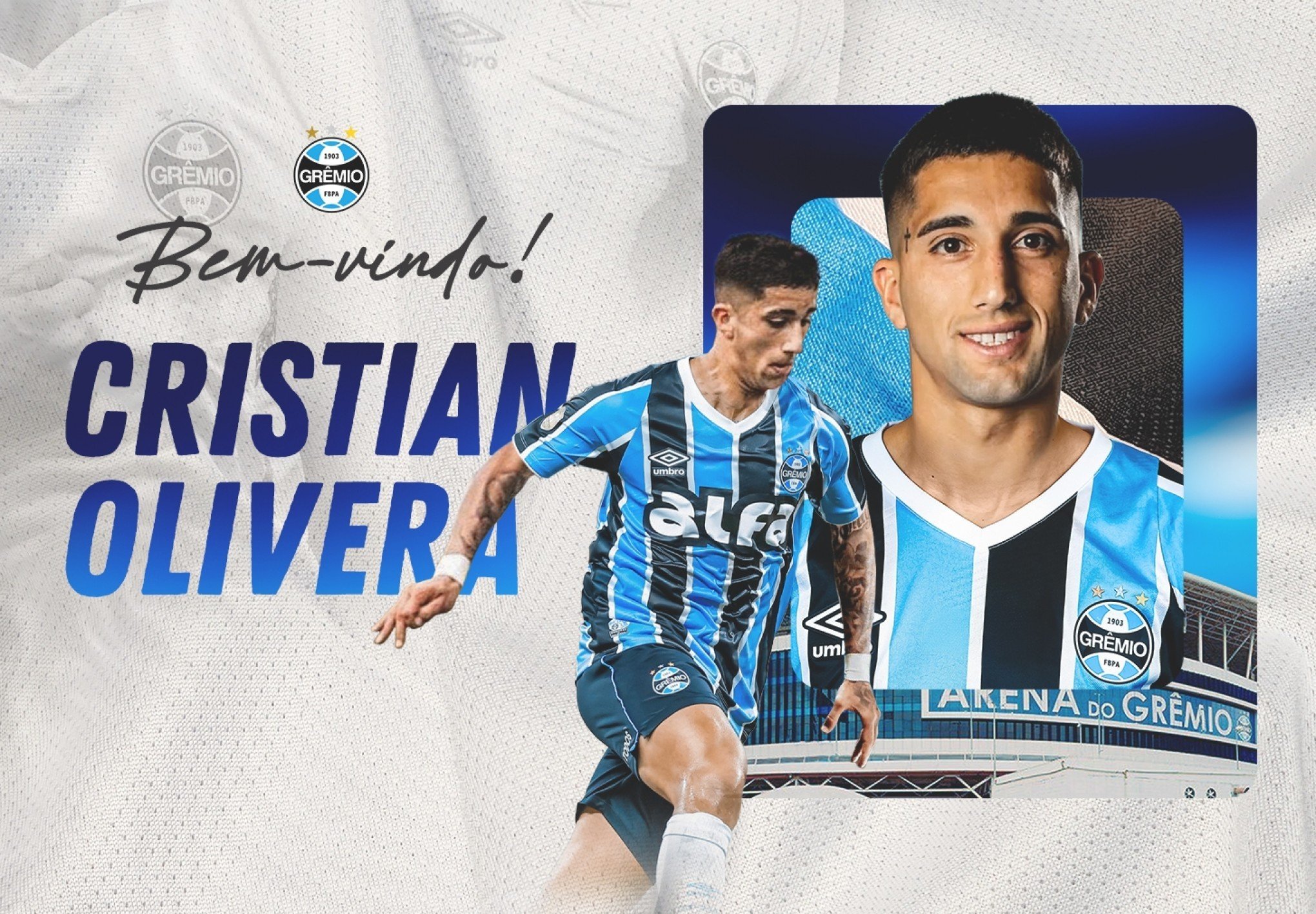 Uruguaio Cristian Olivera é confirmado como reforço para o ataque do Grêmio