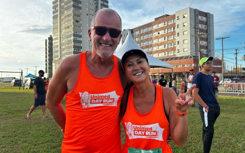 Casal Márcia e Leandro Stumpf correm juntos há cinco anos