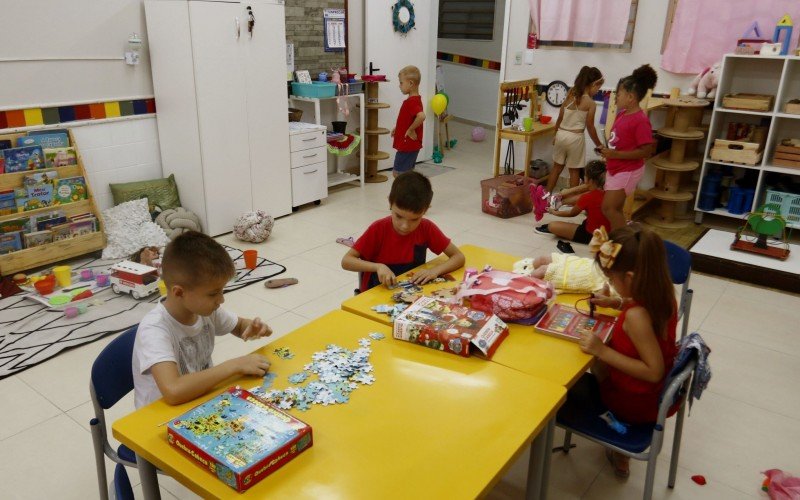 Alunos do Jardim II da Emei Carmem Ferreira, no bairro Harmonia