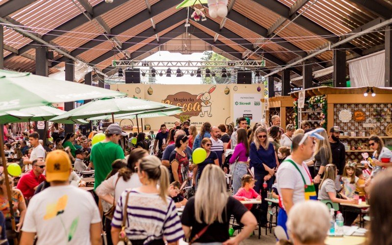 Feira de artesanato e guloseimas da Magia da Páscoa de Nova Petrópolis