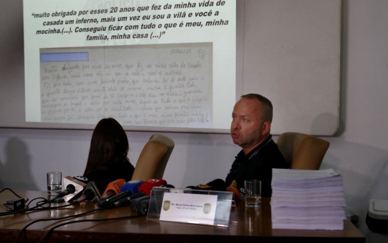 Trechos de manuscritos de Deise Moura dos Anjos foram divulgados pela Polícia Civil