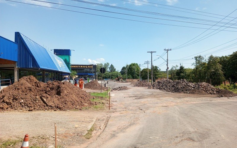 Obras na Rua Portão, em Estância Velha | abc+