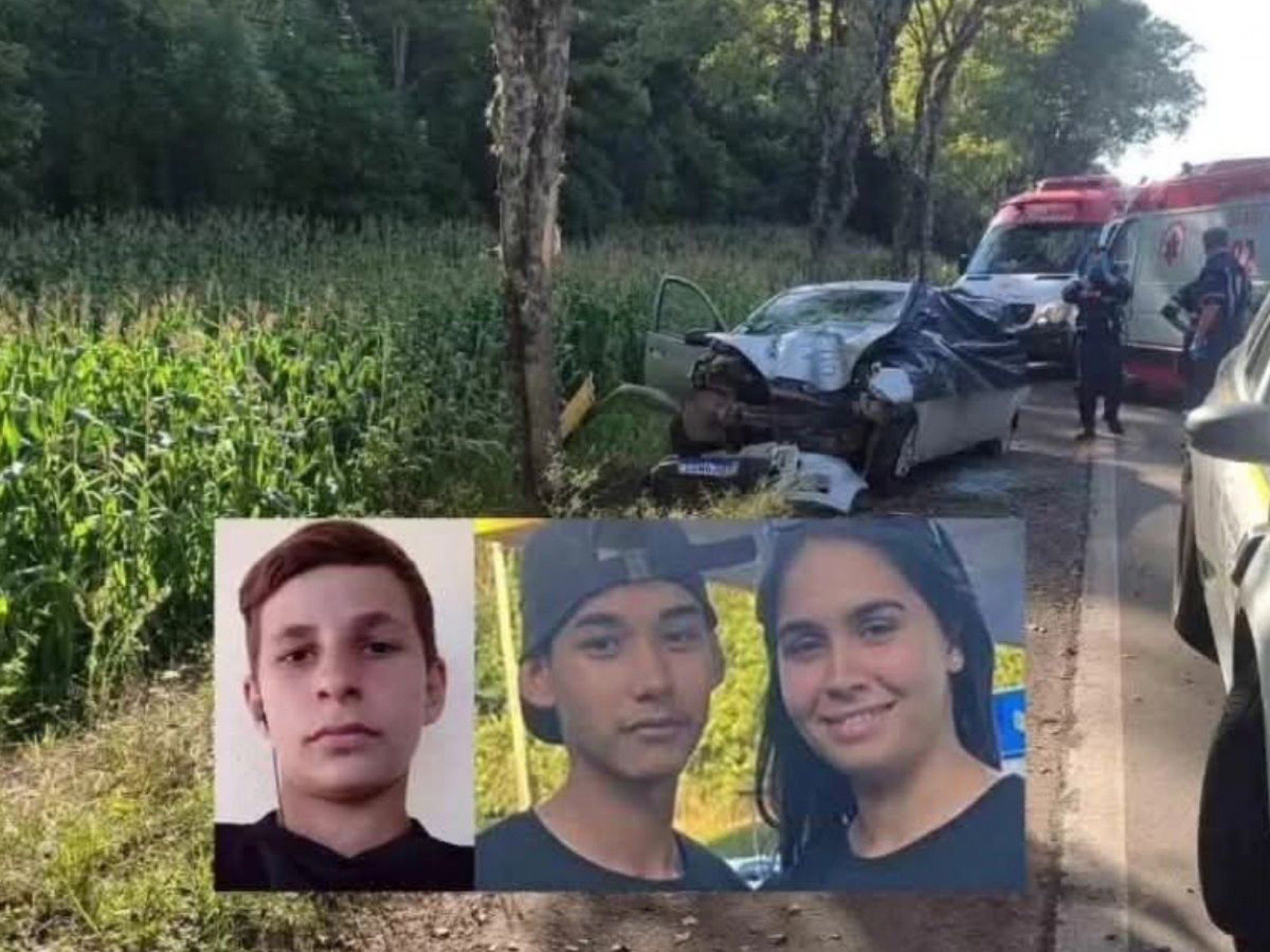 Jovens morrem em colisão entre carro e árvore em rodovia do RS