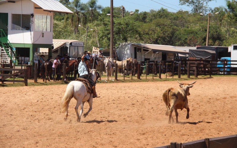 Prova de laço que dará m carro 0km ao vencedor no Rodeio de Campo Bom