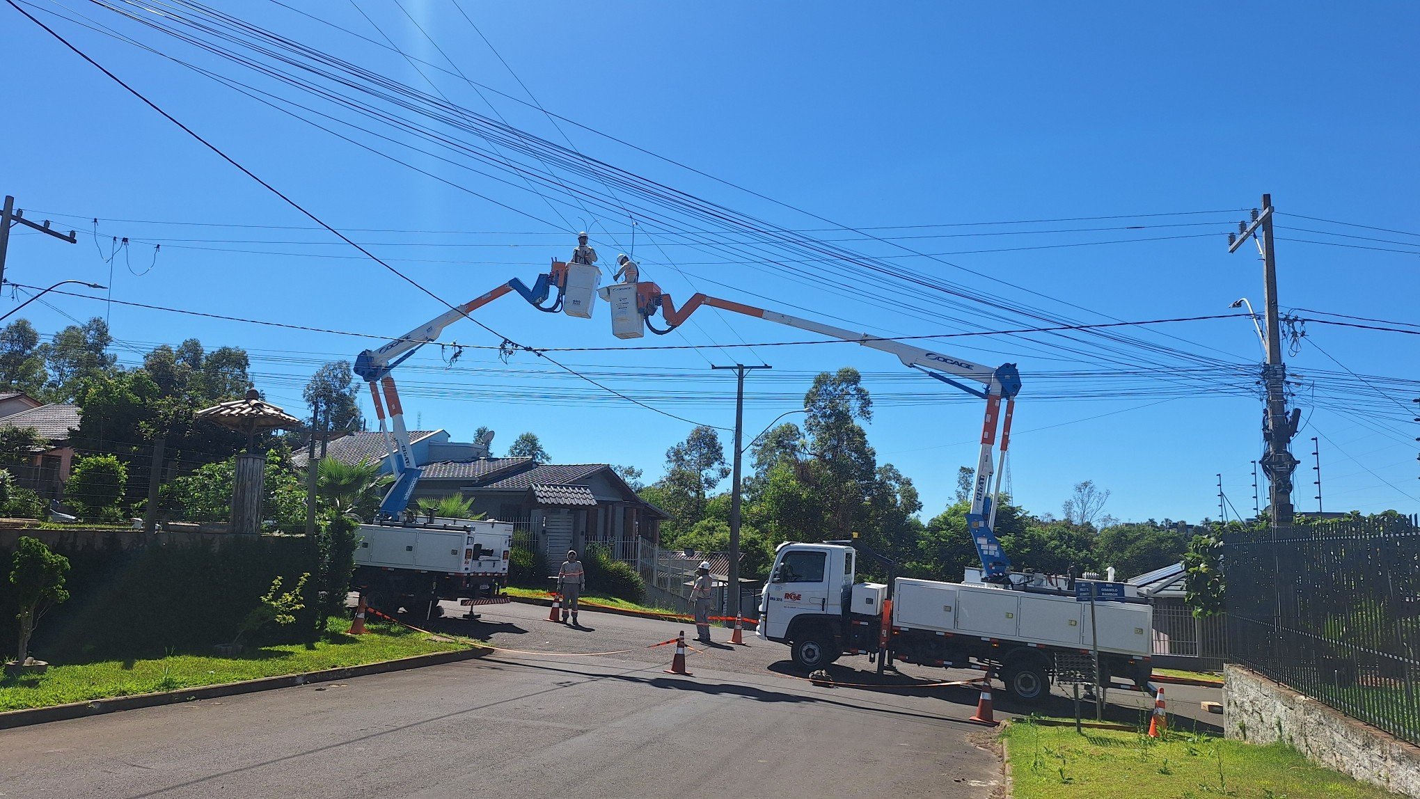 Após críticas de moradores, RGE realiza manutenção na rede elétrica em Campo Bom