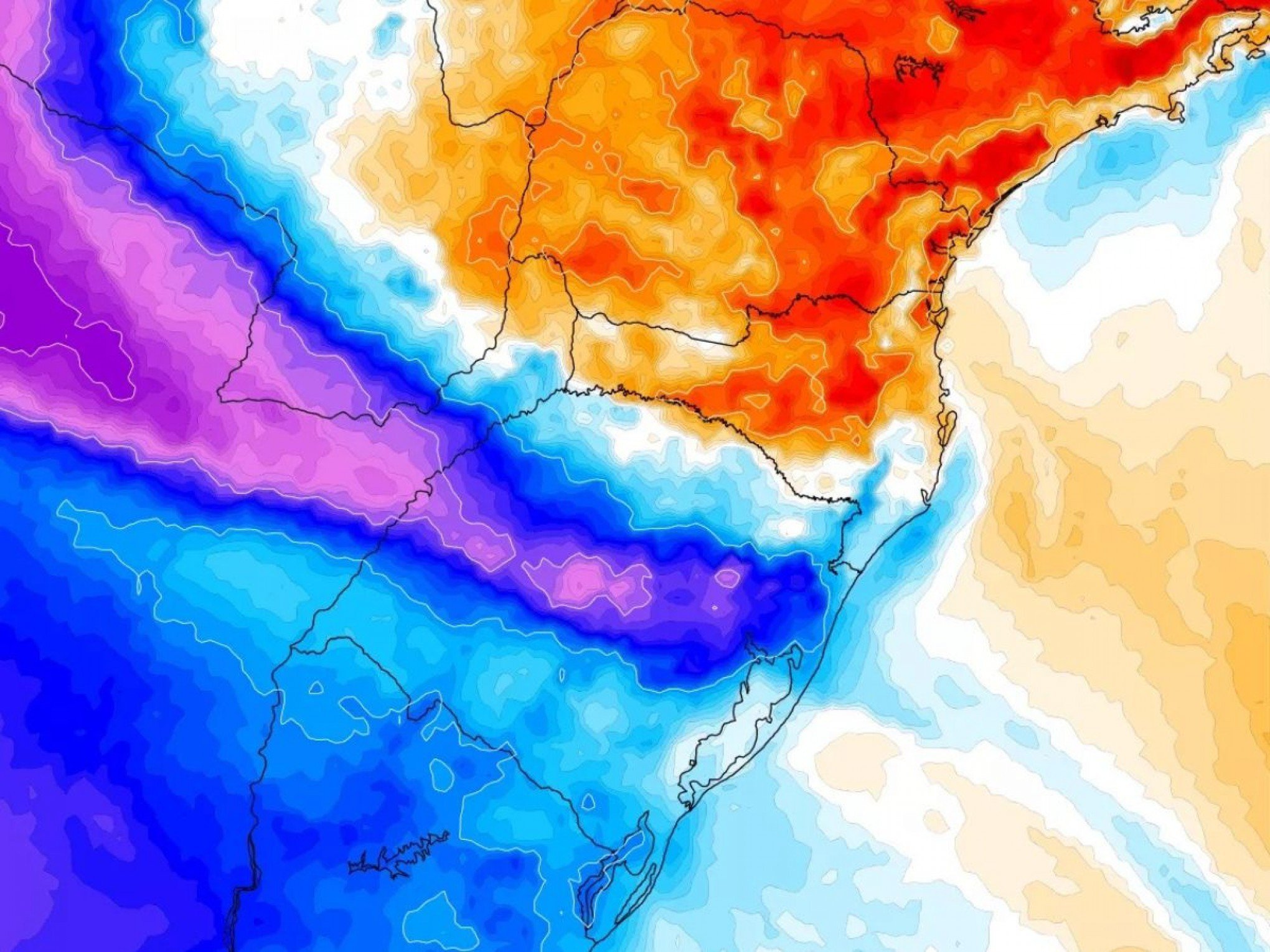 FRENTE FRIA: Temperatura despenca de 40°C para 10°C nas próximas horas; veja o que diz a MetSul