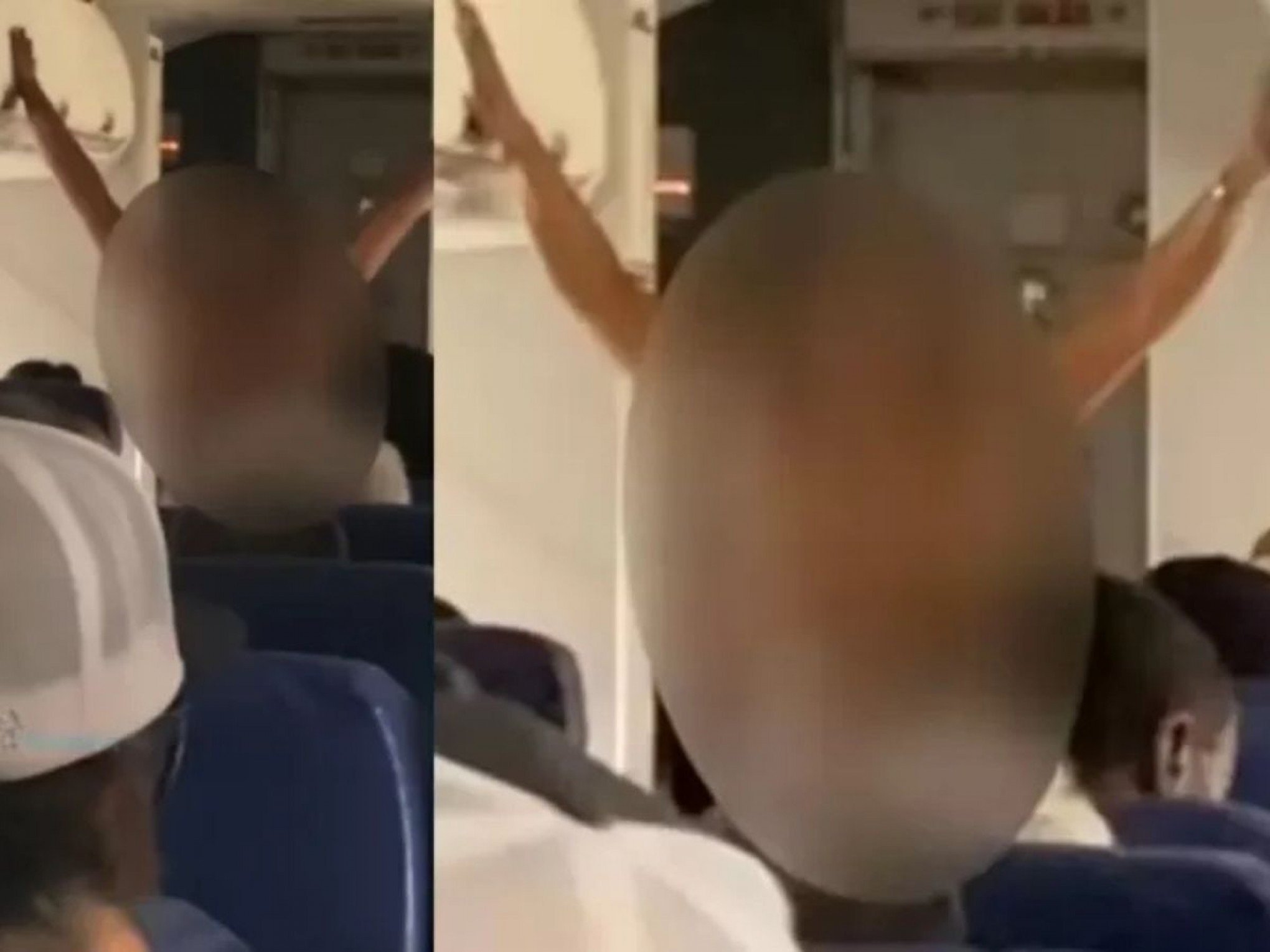 Passageira fica completamente pelada e causa tumulto dentro de avião: "Gritou a plenos pulmões"
