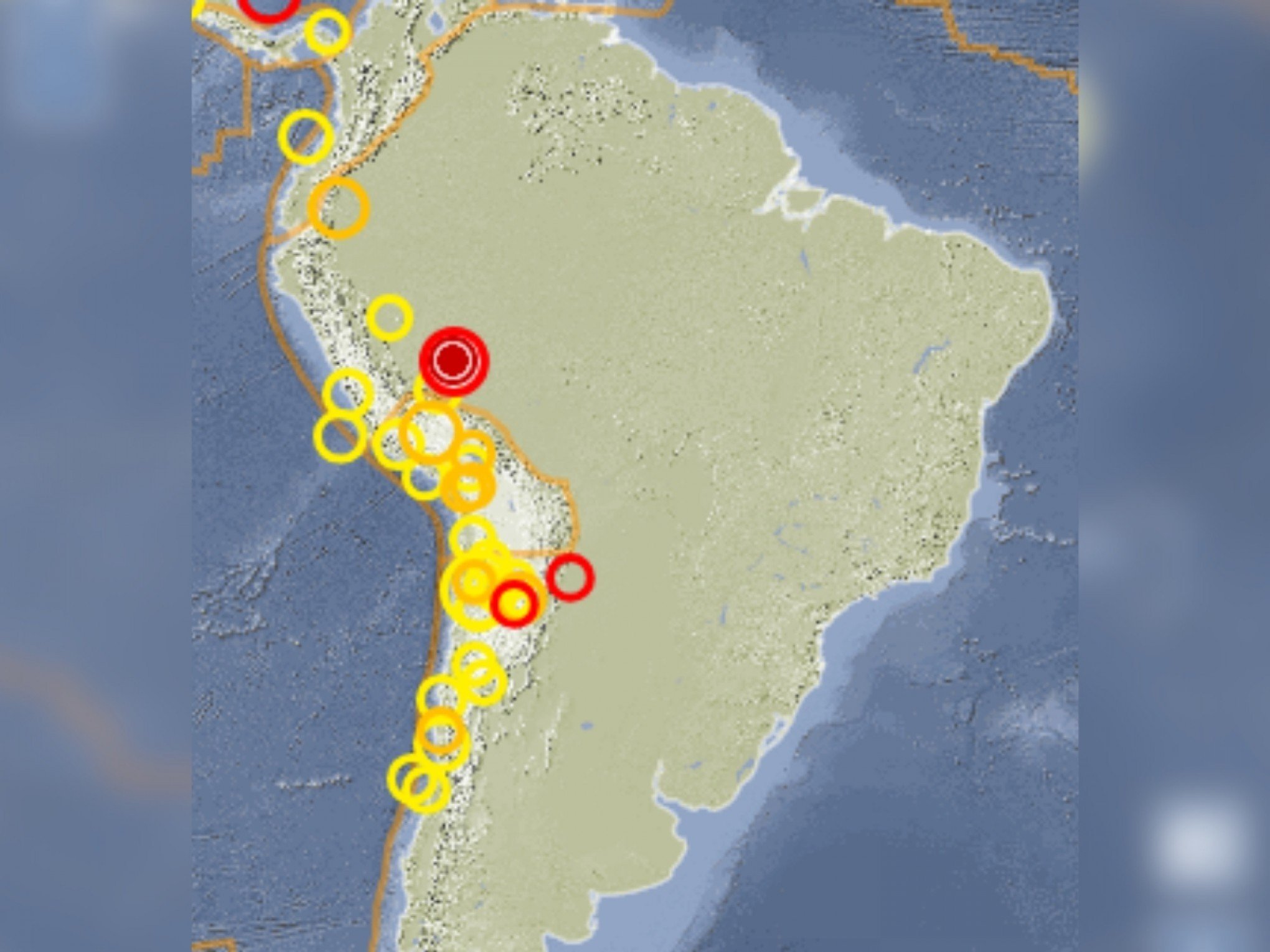 Terremoto de magnitude 5,7 abala fronteira entre Brasil e Peru