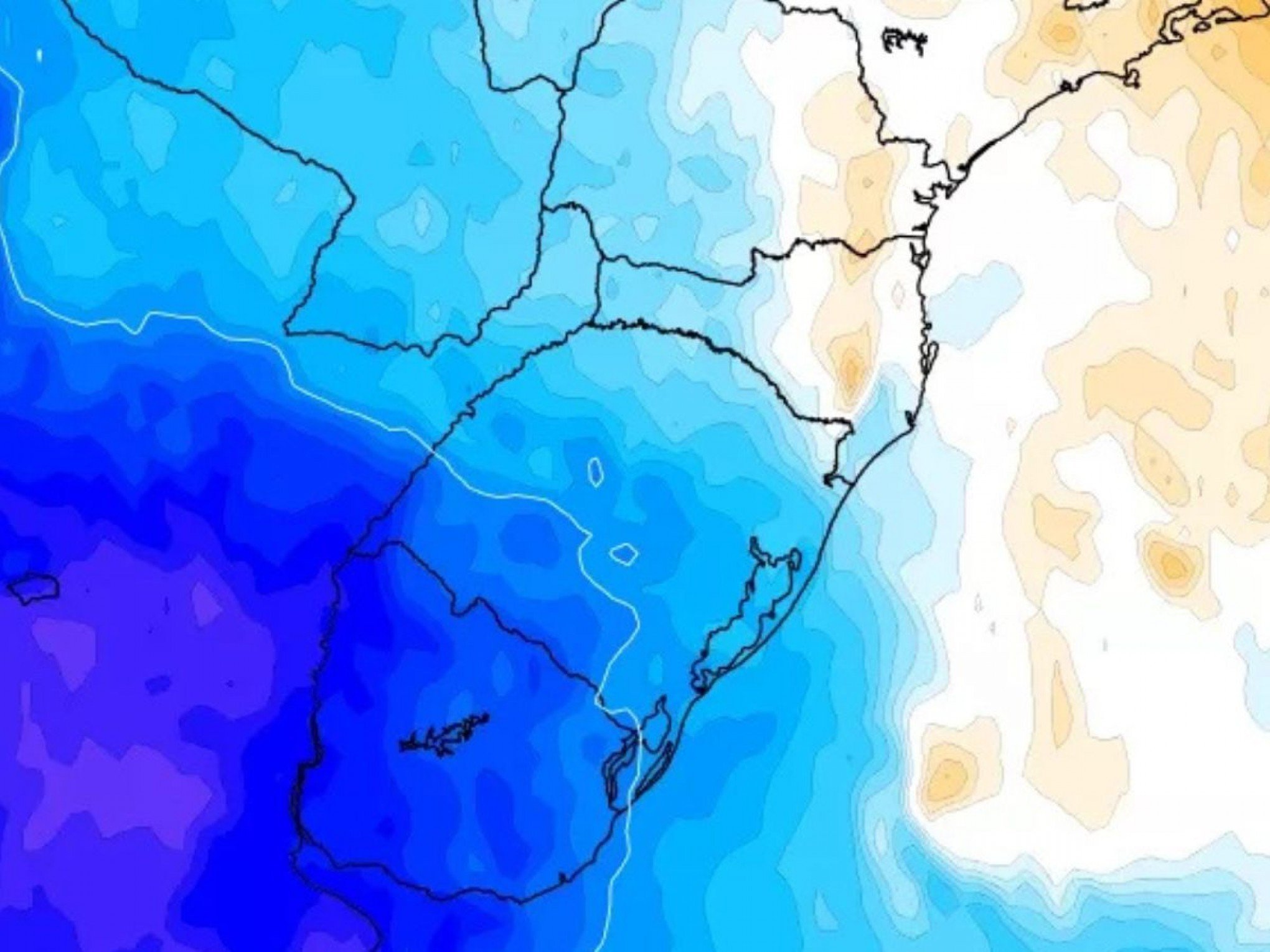 FRENTE FRIA: Madrugadas geladas abaixo de 10°C são esperadas em nova incursão de ar frio impulsionada por ciclone; saiba detalhes
