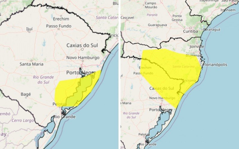 Inmet emitiu os dois alertas para tempestades ainda nesta segunda-feira (17) | abc+