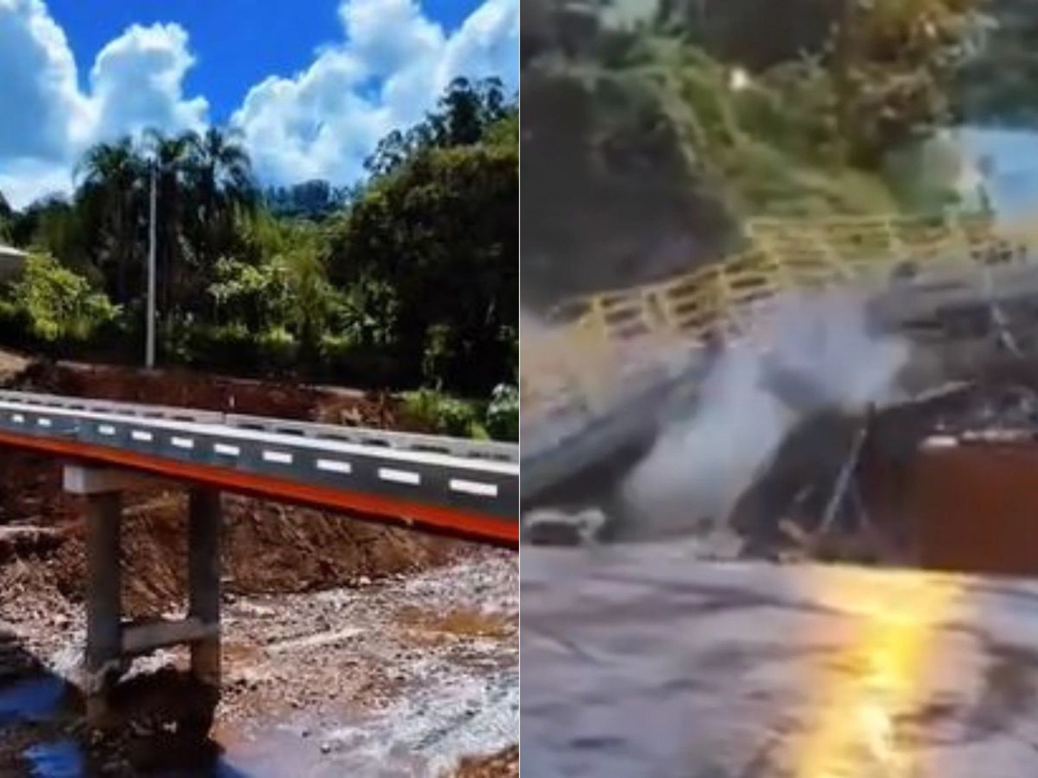 Ponte que foi levada pela enchente enquanto prefeita fazia live é reconstruída no interior do RS