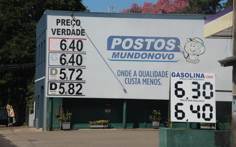 Gasolina sendo vendida acima de R$ 6,40 em Novo Hamburgo