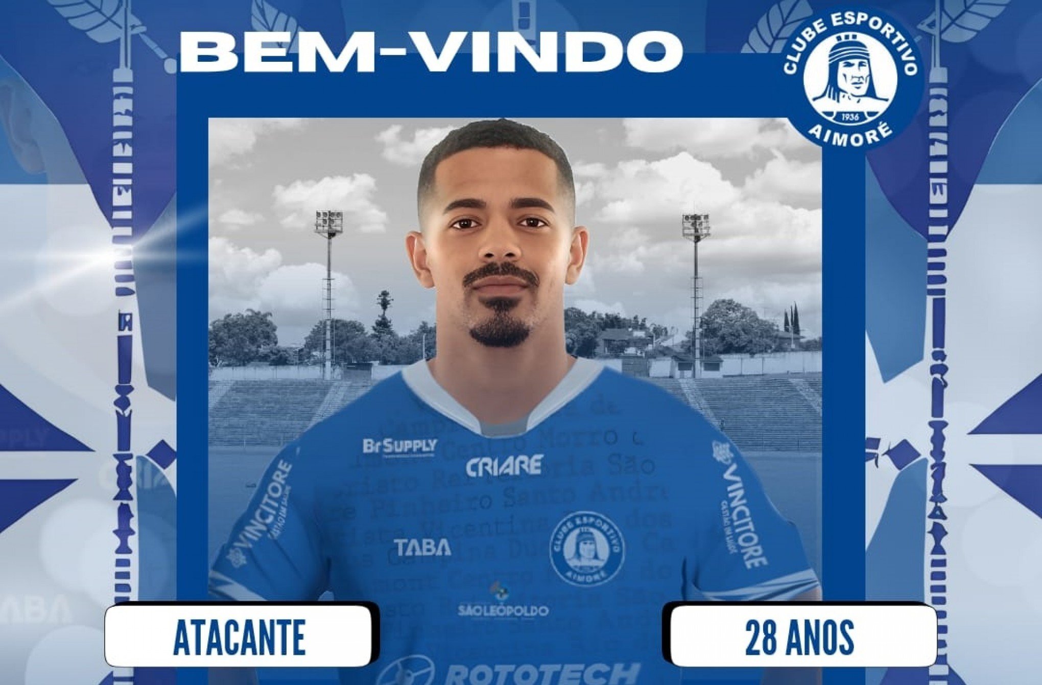 Formado na base do Inter, atacante Ariel é o novo reforço do Aimoré