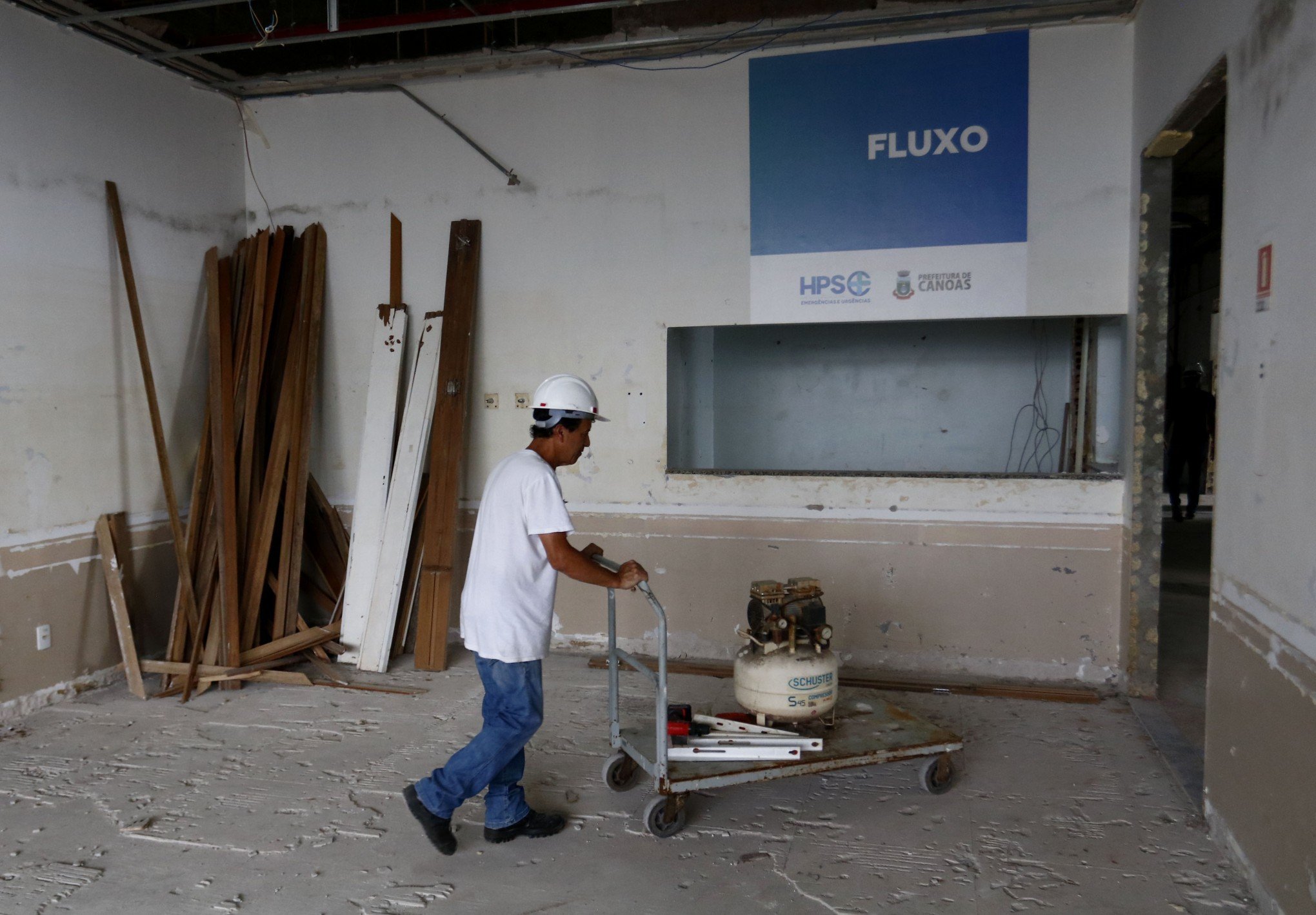 VÍDEO: Obras do HPS de Canoas estão cerca de 15% concluídas; ainda não há prazo de entrega