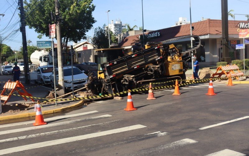 Ação bloqueou trânsito na Rua Primeiro de Março, na esquina com a Avenida João Corrêa, nesta quinta-feira (27)
