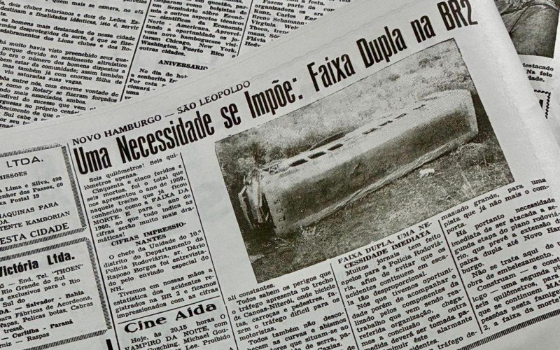 Reportagem da primeira edição do Jornal NH já falava da segurança na então BR-2 | abc+