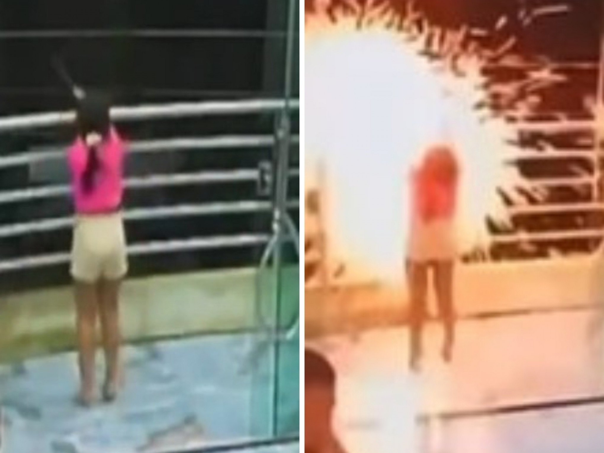 VÍDEO: Menina é arremessada após sofrer descarga elétrica