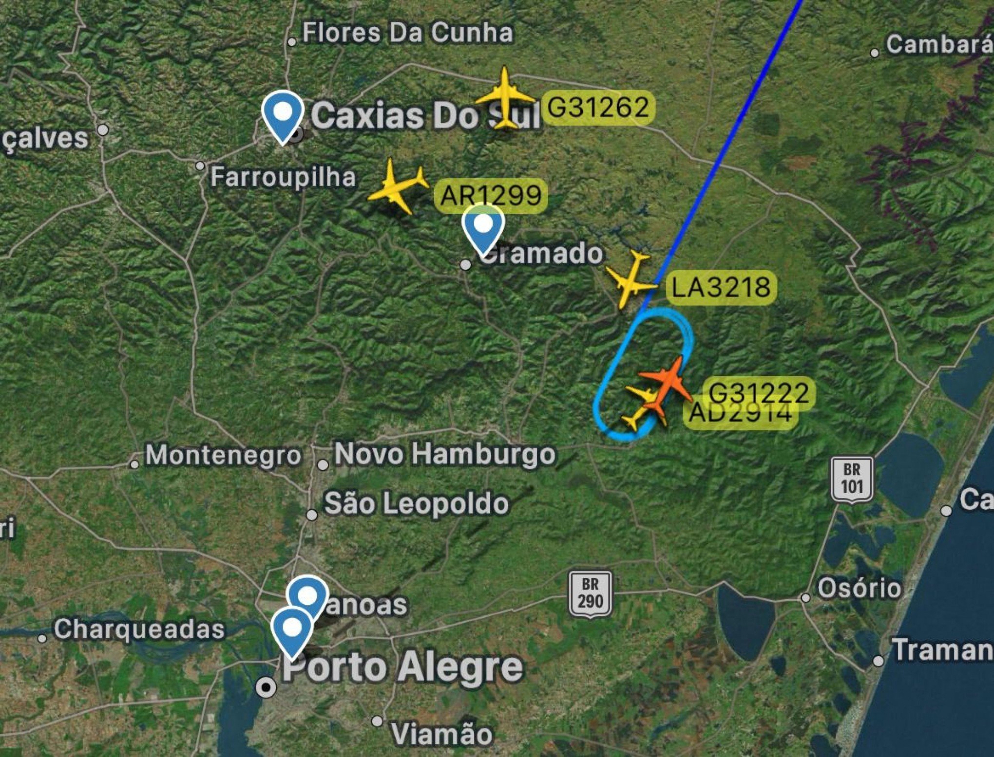 FRENTE FRIA: Rajadas de vento superam 90 km/h e prejudicam operação no Aeroporto Salgado Filho