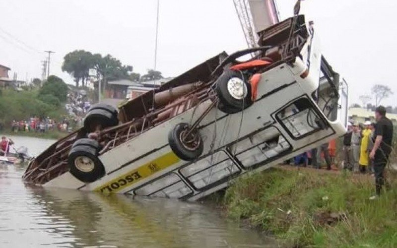 Ônibus escolar caiu em barragem e matou 17 pessoas em 2004, em Erechim | abc+