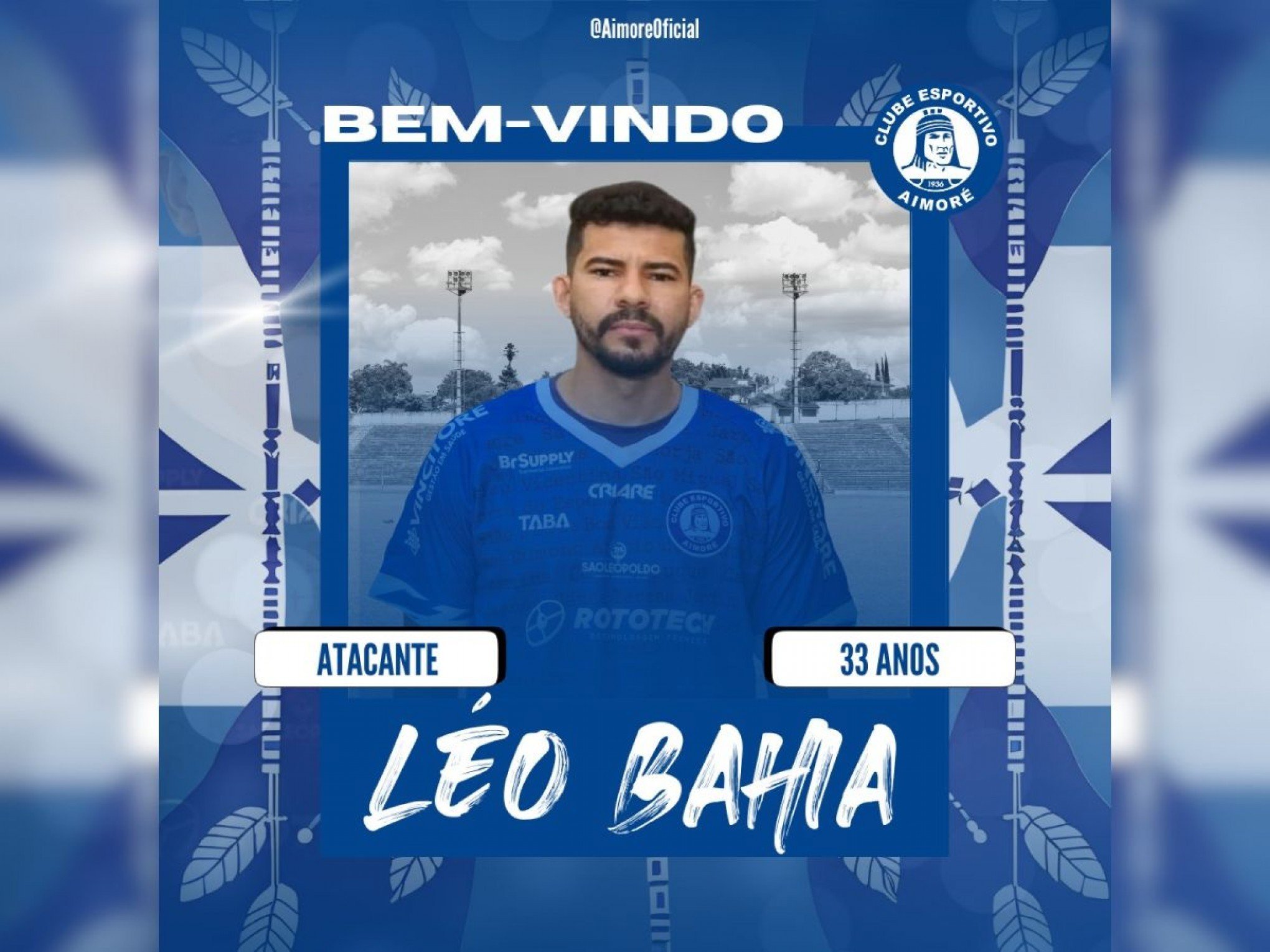 Aimoré confirma chegada do atacante Léo Bahia