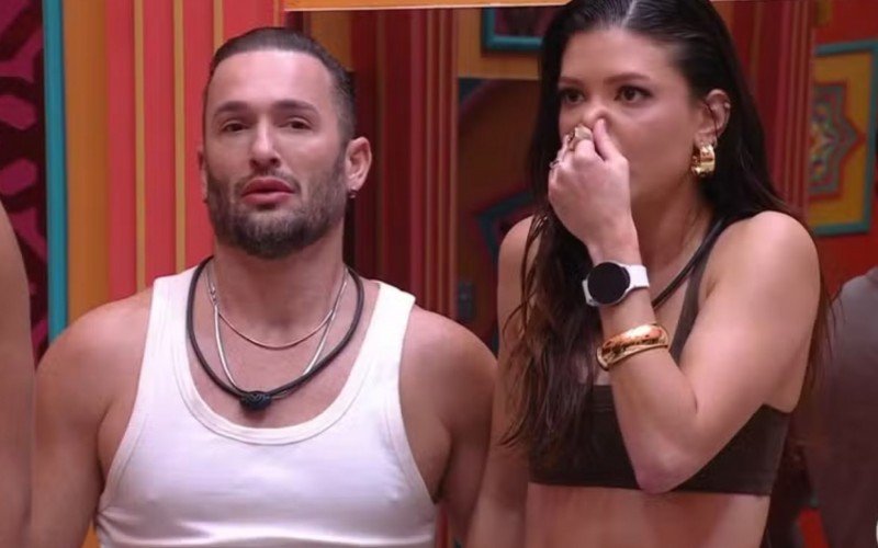 Diego Hypolito e Vitória Strada disputavam paredão com João Gabriel no BBB 25 | abc+