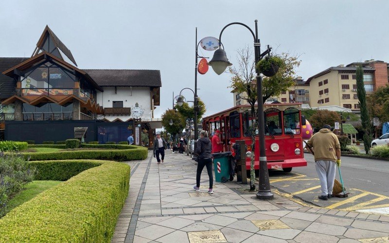 Sol e nuvens em Gramado, nublado, Centro de Gramado