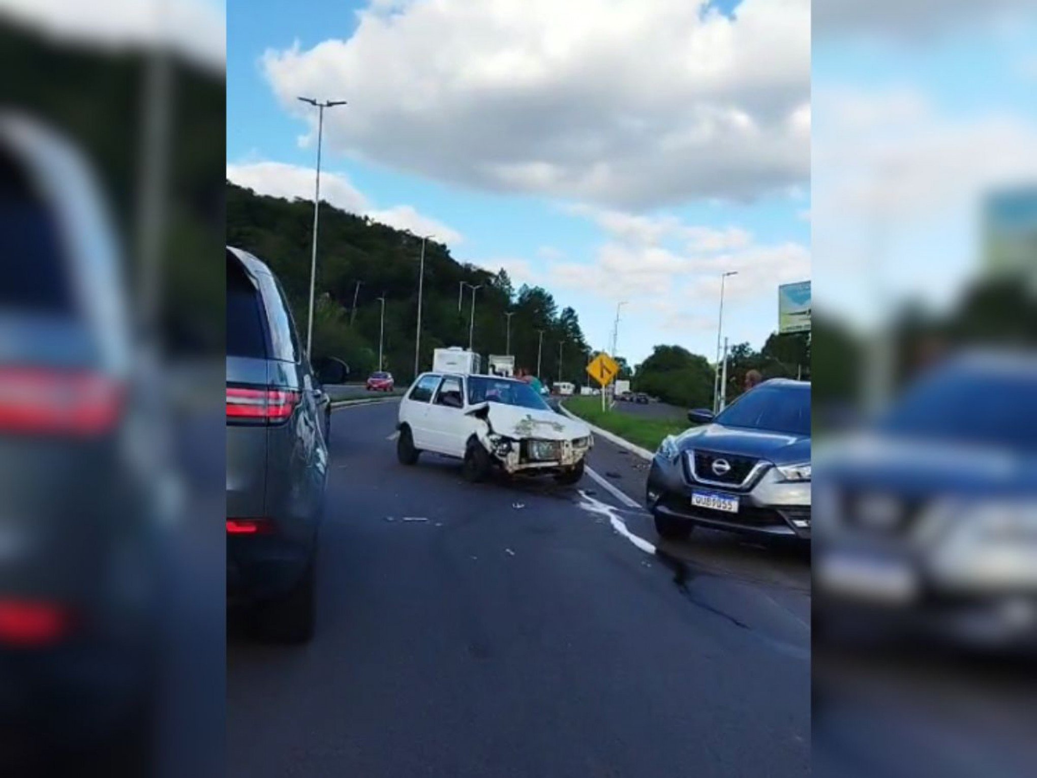 RS-239: Acidente causa lentidão em trecho de Novo Hamburgo; veja vídeo