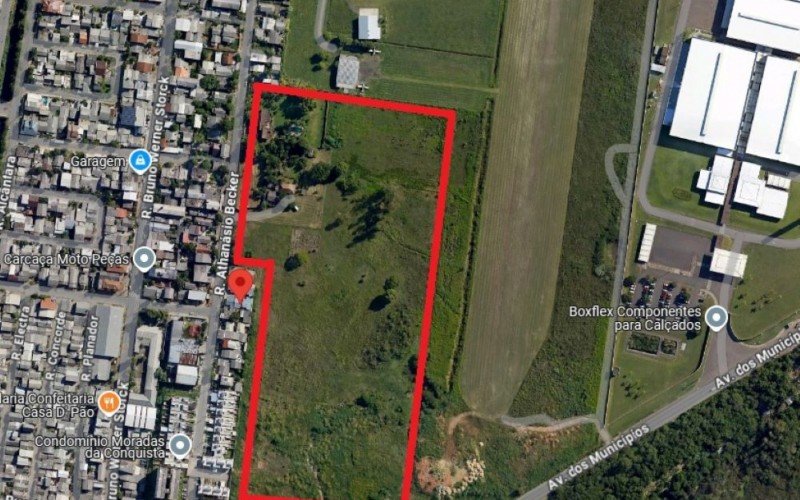 Local onde conjunto habitacional com 900 moradias será construído fica ao lado do aeroporto regional de Novo Hamburgo | abc+