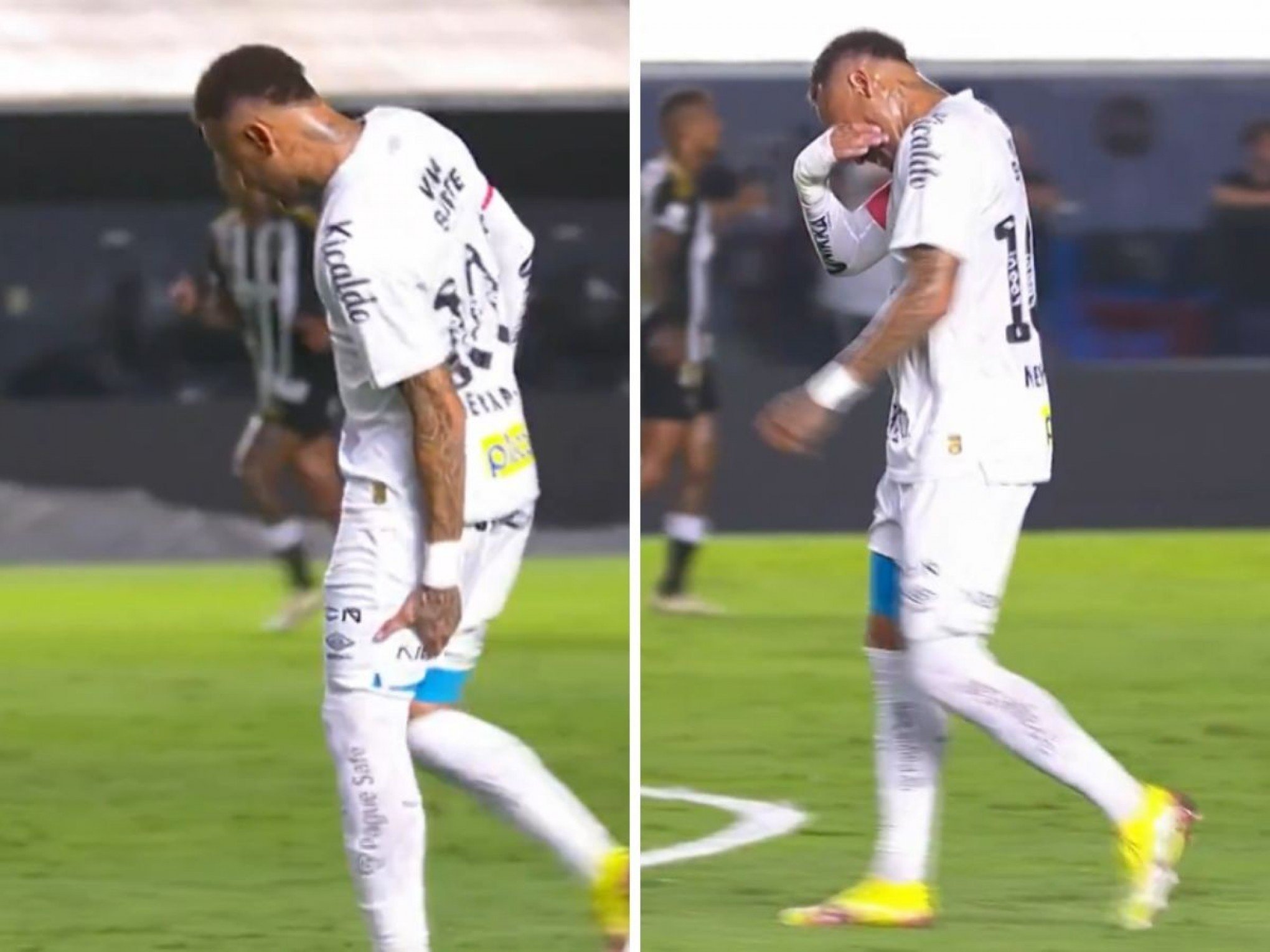 Neymar chora e nova lesão vira protagonista de vitória do Santos contra Atlético-MG