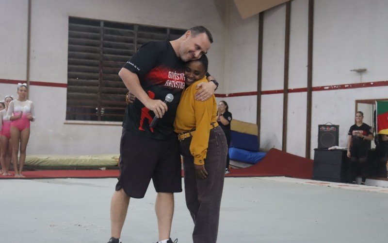 Visita da ex-ginasta Daiane dos Santos na Sociedade Ginástica São Leopoldo