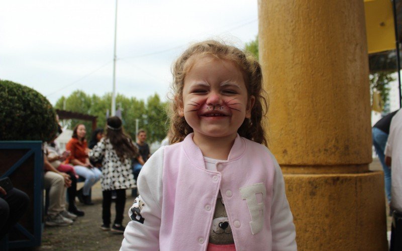 A Manoela, de 3 anos, aproveitou a Festa da Páscoa 