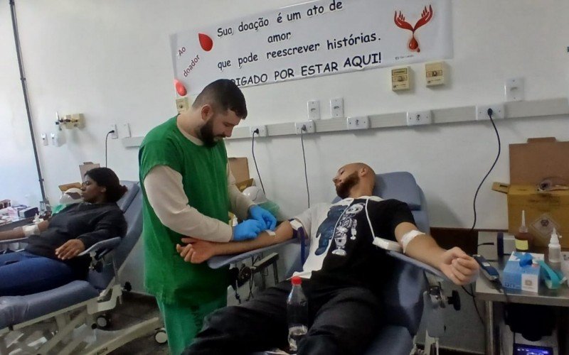 Richard D’Agostini, 22, aproveitou a folga no trabalho para realizar a ação voluntária